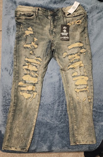 Jordan Craig Sean Slim Taper Jeans 40x32 Desert - Picture 1 of 6