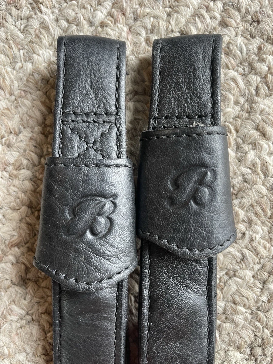 Étrivières En Cuir Fait Main – Noir – Taille Adulte 54 Et Enfant 48