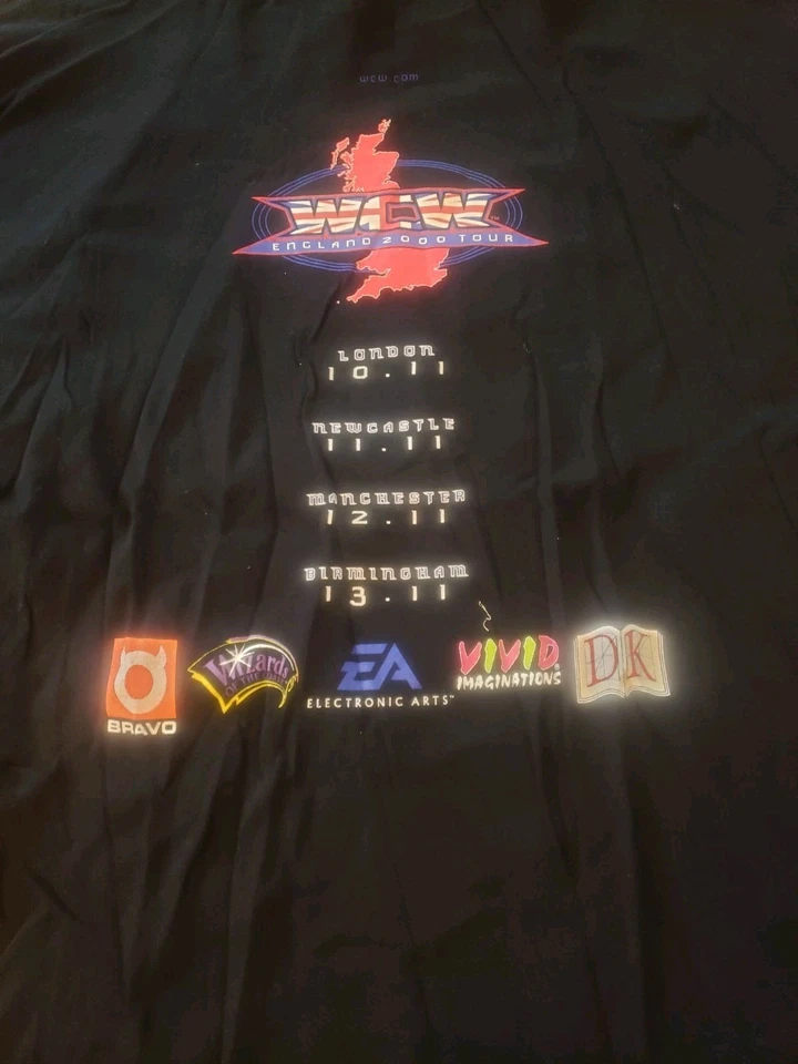 WCW Vintage NITRO UK Tour 2000 T-Shirt Size XXL New Rare Very Hard To Find - Image 4 of 4