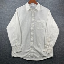 Burberrys Of London Button Up Shirt Men's 16-33 White Long Sleeve USA Made READ