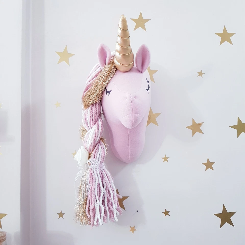 Decoración de Pared Unicornio Rosa para Habitación de Niñas, Guardería Colgante de Pared Foto 3 de 4
