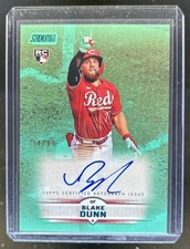 2025 Topps Stadium Club Blake Dunn Auto RC Turquoise Foil Rookie #/99 Reds