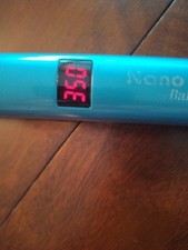 BaBylissPRO Nano Titanium Flat Iron Hair Straightener Blue Professional EUC