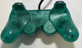 OEM Sony PlayStation 2 PS2 Emerald Green Clear Dualshock Controller Official