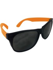 Cheesy Retro 80s Neon Orange Black Costume Sunglasses