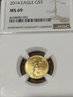 2014 Eagle G$5 MS69….999 Gold Coin! Slabbed!