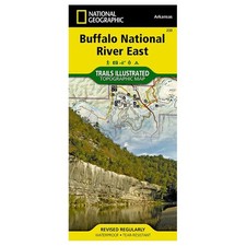National Geographic Buffalo River East Map  Waterproof Hiking  Canoeing Trail
