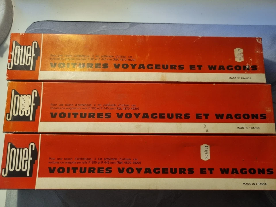 JOUEF - VINTAGE (3) FRENCH SNCF PASSENGER COACH/RESTAURANT CARS HO SCALE BOXED - Image 2 of 4