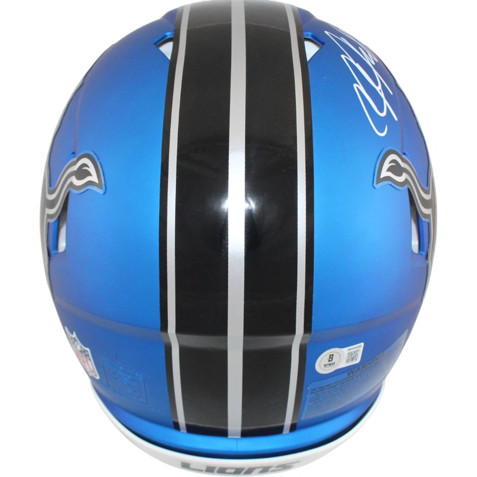 Calvin Johnson Autografiado Detroit Lions Auténtico 24 Casco Antiguo Beckett W 51786 Foto 3 de 4