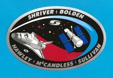 NASA SPACE SHUTTLE STS-31 CREW PATCH ADHESIVE STICKER - H30