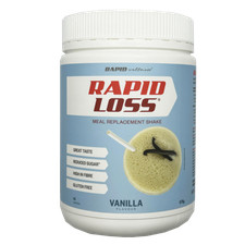 Rapid Loss Meal Replacement Shake 575g -Vanilla Gluten Free High Fiber Low Sugar