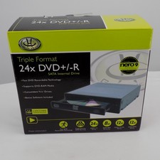 Gear Head 24x DVD /-R SATA Internal Drive Model 24XDVDINT Open Package UNTESTED