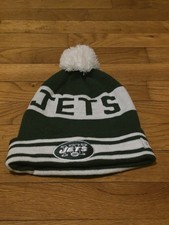 New York Jets New Era Green White Pom Knit Beanie Hat NFL Football Fan Apparel