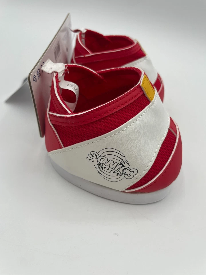 NOVO Build a Bear Shoes Sonic the Hedgehog 3 par de sapatos de urso vermelho 033316 2025 etiquetas - Imagem 4 de 4