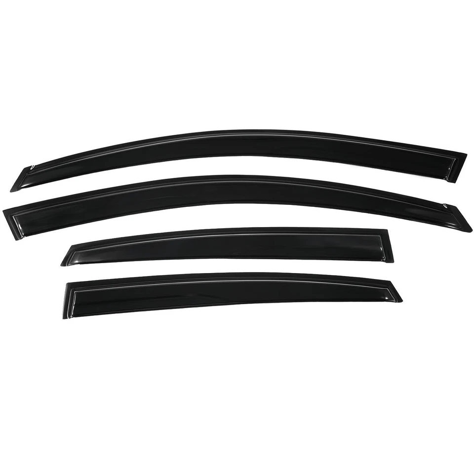 Window Visor For Nissan Altima 07-12 Mugen Style Tape-on 4pcs Black Out-Channel - Image 3 of 4