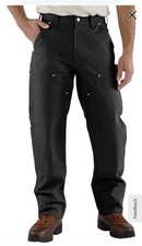 Carhartt Double Utility Work Pant Men 36x34 Black Loose Fit Firm Duck B01 NWOT