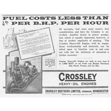 CROSSLEY BROTHERS LTD Openshaw Manchester Vintage Engineering Advert 1928