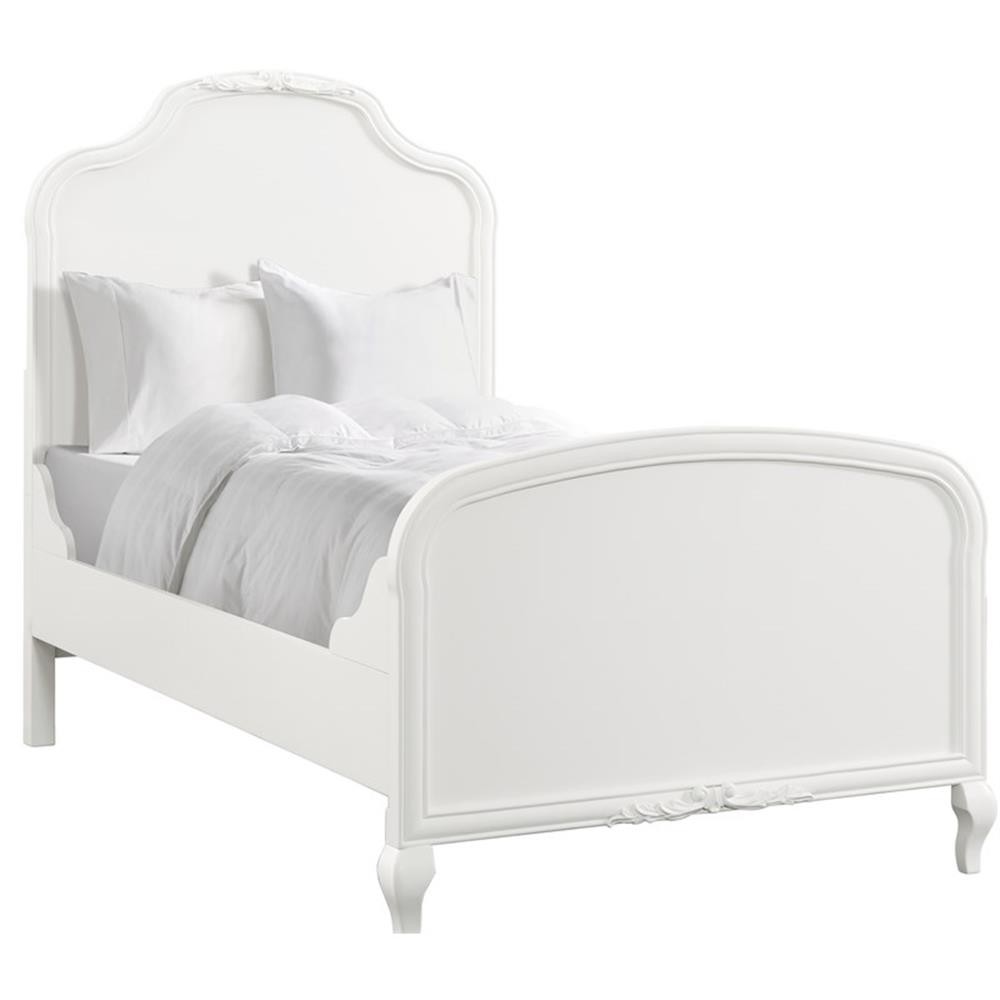 Bowery Hill Modern / Contemporary Twin Panel Bed in White Fi