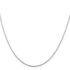 Sterling Silver Cable Chain Necklace, 1 mm