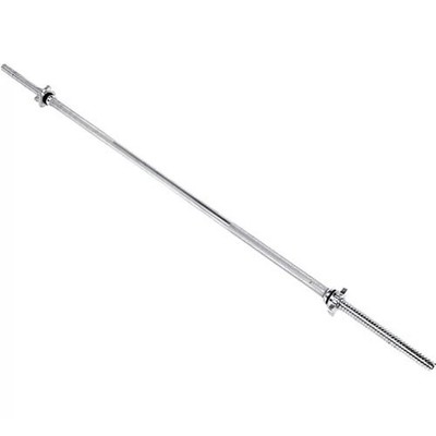  Barbell - Straight Standard Weight Bar with Threaded Ends, 5-6 Ft.