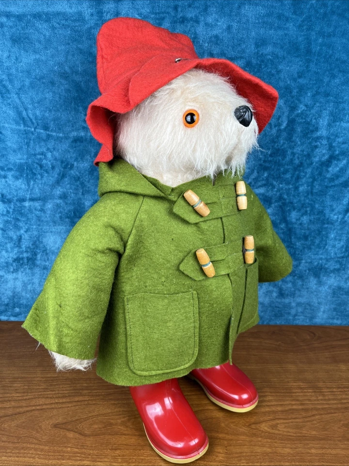 Gabrielle Designs Paddington Bear 1972 1st Edition Green Coat Red Boots 20" READ - Image 1 of 4