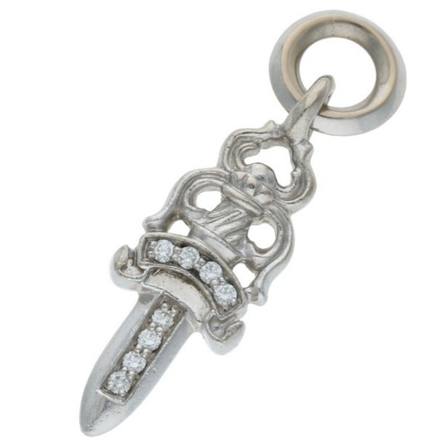Chrom Herzen 18k #5 Dolch P DMND #5 Dolch Charm PAVE Diamant Weißgold gebraucht 4 - Bild 2 von 6