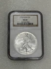 1994 Silver Eagle  NGC MS 69 Brown Label ~ Worn Holder (084)