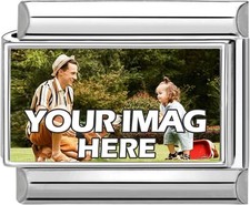 9mm Italian Photo Charm Custom Personalise Picture Charm Fits Nominatio.Bracelet