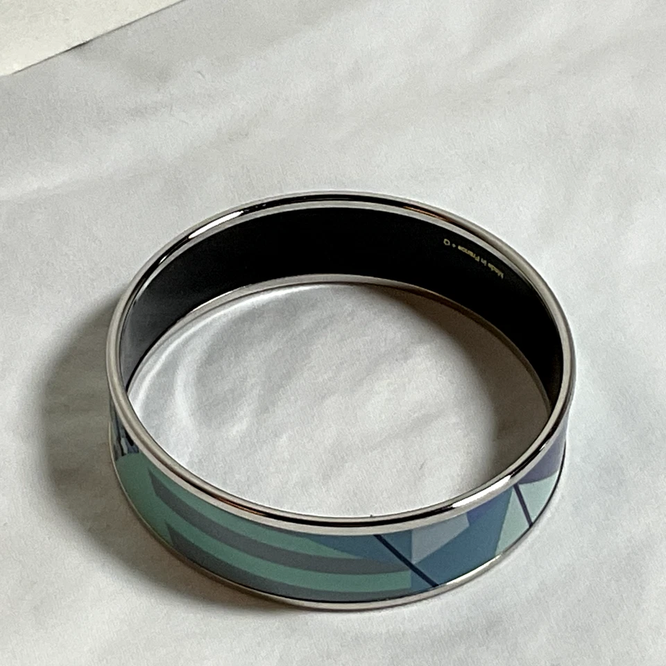 Браслет HERMÈS синий многоцветная эмаль на браслет из белого золота Exc. Состояние товара - Изображение 3 из 4