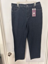 Gloria Vanderbilt Amanda Classic Fit Tapered Jeans Sz 18 Short NWT Dark Wash