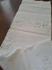 40" 40" Square Beige Cutwork Tablecloth