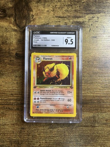 Flareon (1st Edition) graded CGC 9.5 for sale on eBay