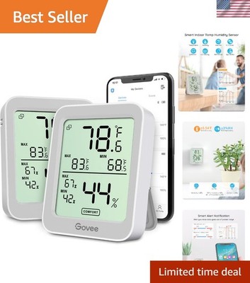 Dual-Purpose Temperature and Humidity Gauge with Notifications - 2  Data