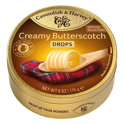 Cavendish & Harvey | Creamy Butterscotch Hard Candy Drops | 170 g, Multicolor