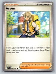 Arven 166/198 Uncommon Scarlet & Violet Base Set Trainer Supporter