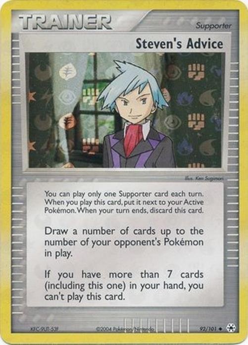 Steven's Advice - 92/101 - Pokemon Ex Hidden Legends Reverse Holo NM