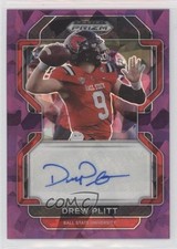 2023 Panini Prizm Draft Picks 2022 Update Purple Ice 16/99 Drew Plitt Auto 1p5