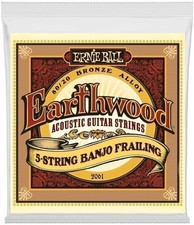 Banjo Strings Ernie Ball Earthwood 5-string 80/20 Bronze Loop Frailing 10 - 24