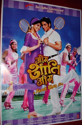 OM SHANTI OM (2007) SHAHRUKH KHAN DEEPIKA PADUKONE BOLLYWOOD ORIGINAL POSTER # 1 - 第 1/2 張圖片