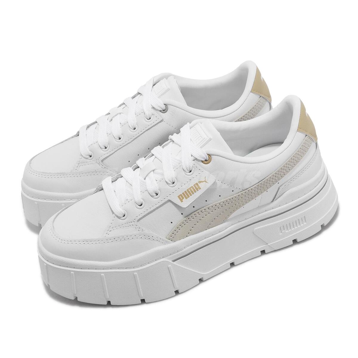 Puma Mayze Stack Wns White Sedate Gray Women Platform Casual Shoes Puma Mayze Stack Wns White Sedate Gray Women Platform Casual Shoes