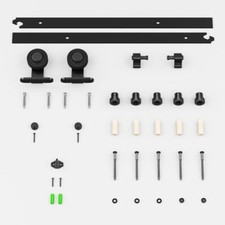 4FT-20FT Sliding Barn Door Hardware Track Single/Double Doors Kit,Closet/Kitchen