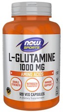 Now Sports Double Strength L Glutamine 1000mg 120 Capsules Nitrogen Transporter