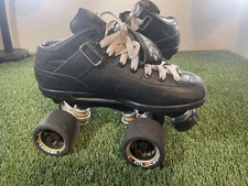 CARRERA Riedel Black Leather PVC Sole Speed Skates Size 6 Womens