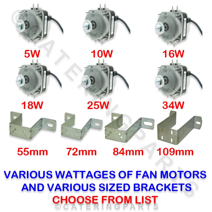 ELCO FRIDGE FREEZER FAN MOTOR CHOOSE SIZE 5W - 34W 220-240v UNIVERSAL MULTI FIT