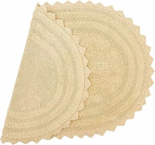 Royal Blaze Bath Mat Crochet Reversible Washable Plush Rug - Oval Medium 21"x34" - Picture 4 of 44