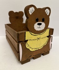 Toy Storage Wooden Box Carved Painted Stained...