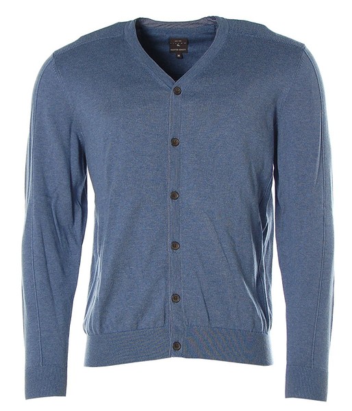 Kitaro Herren Strickjacke Jacke V-Ausschnitt Strickmix Blue Marlin Mel Xl Y1880-image