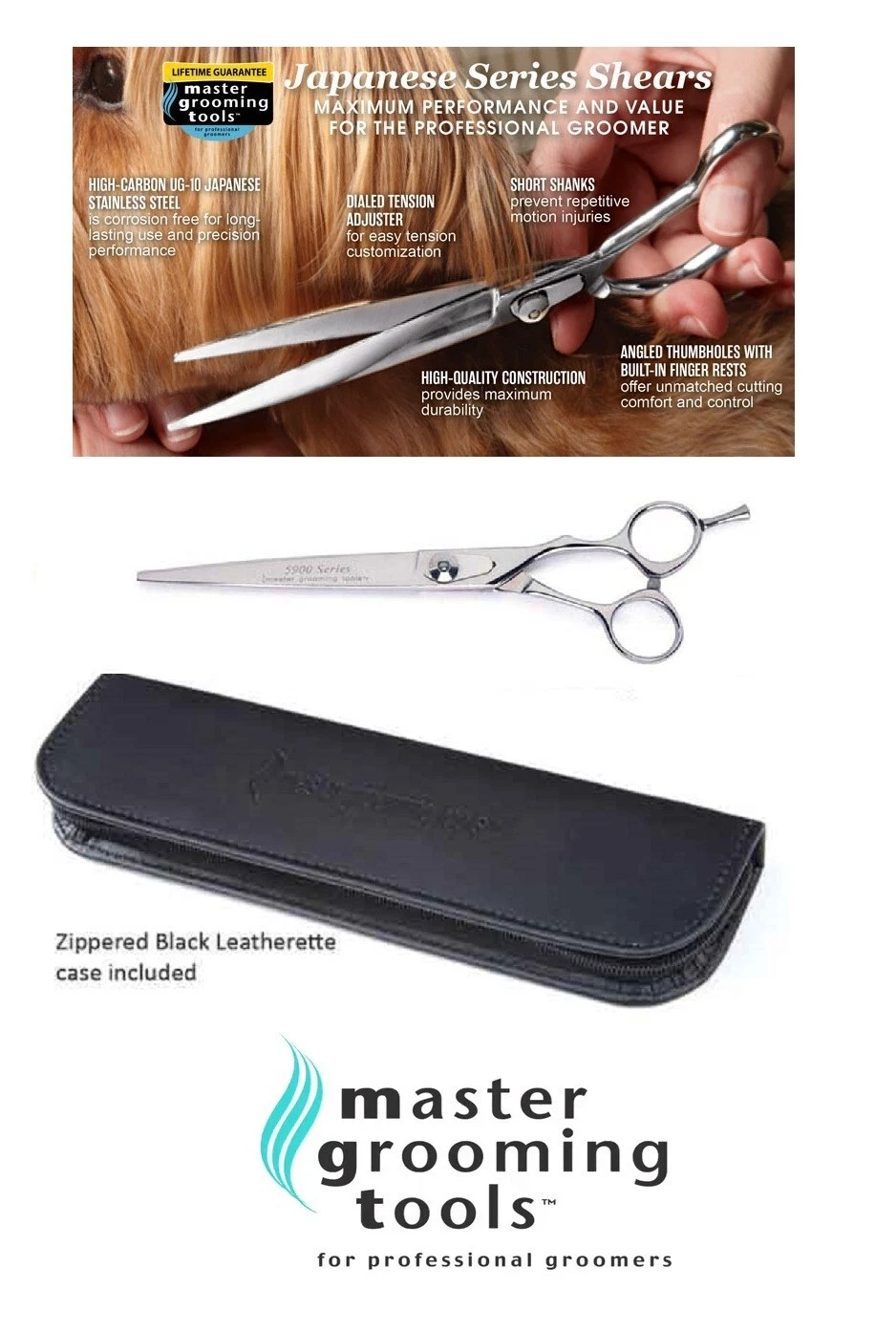 MASTER GROOMING TOOLS PET DOG CAT 8" Japanese COBALT STEEL 5900 Shears Scissor