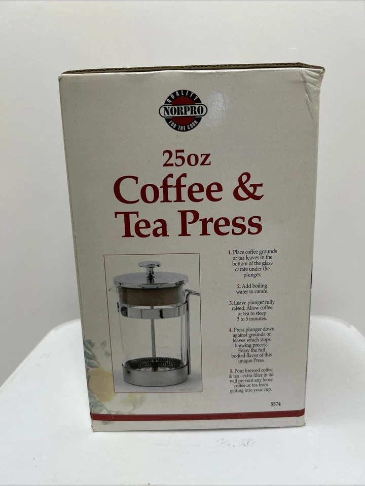 Norpro 5574 хромированный пресс для кофе чая на 5 чашек - Изображение 2 из 3