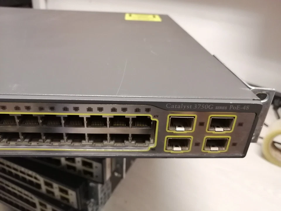 1x 1x Cisco WS-C3750G-48PS-S 48 Port PoE 3750G Gigabit Switch - Image 2 of 2